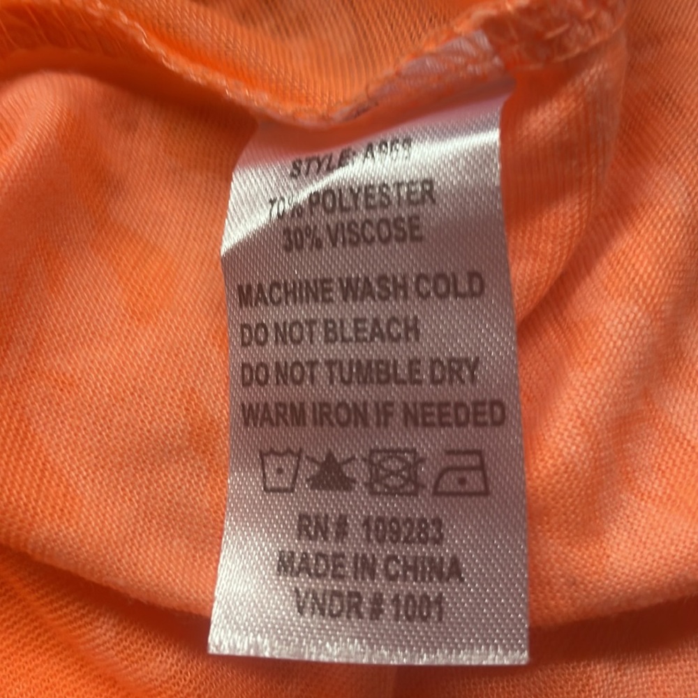 Hang out festival concert crop top sleeveless Orange women’s size small S - Picture 9 of 10